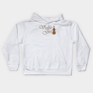 Violin Girl Kids Hoodie